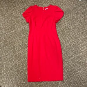 Red Calvin Klein Midi Dress